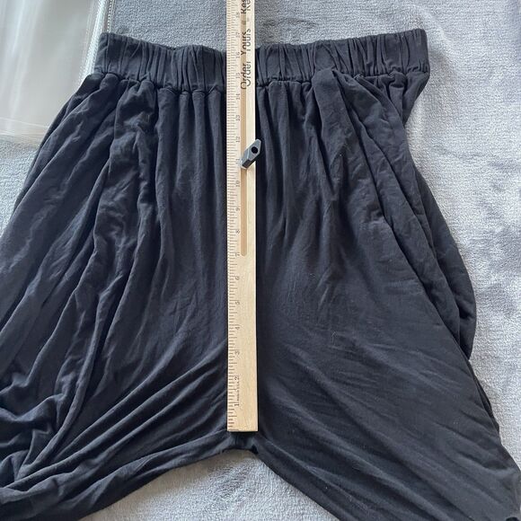 Free People Beach Pants Womens Large Black Ultra High Rise Flowy Wide Leg Crop - Picture 7 of 12